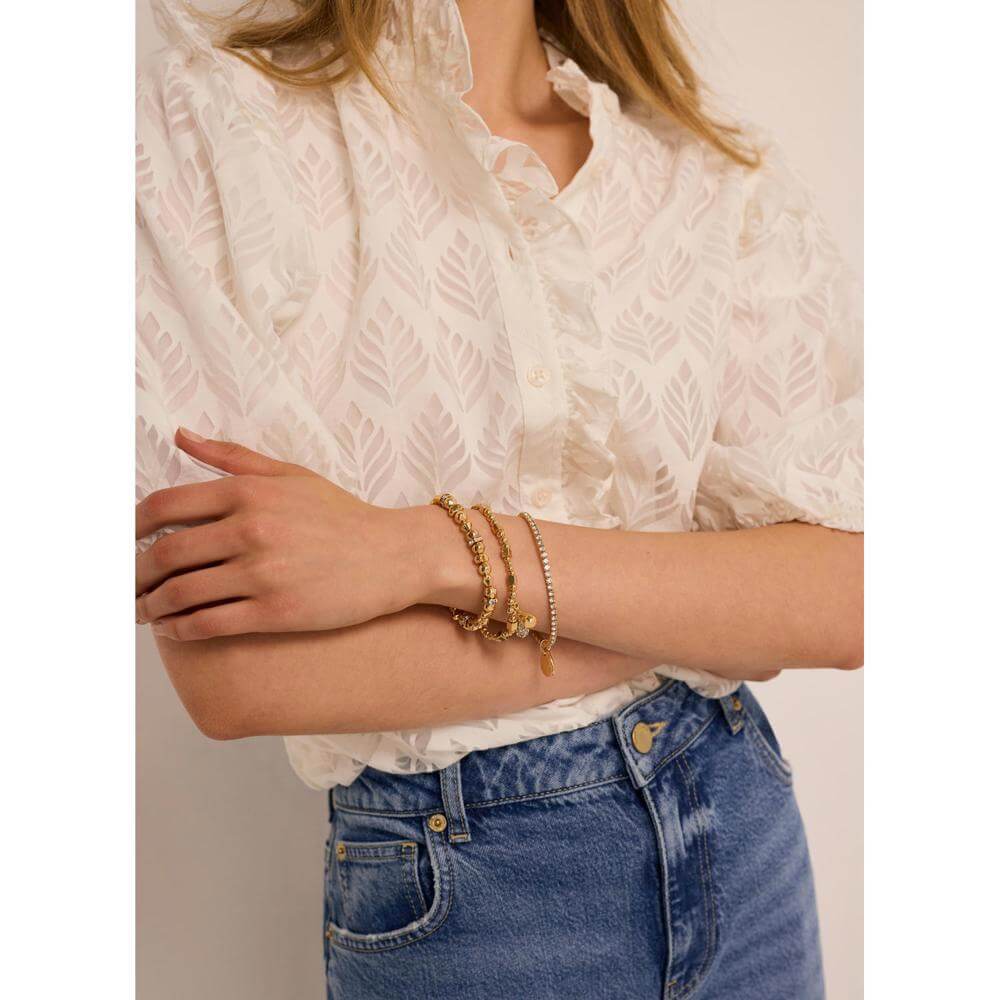 Mint Velvet Gold Tone Mixed Bracelet Set